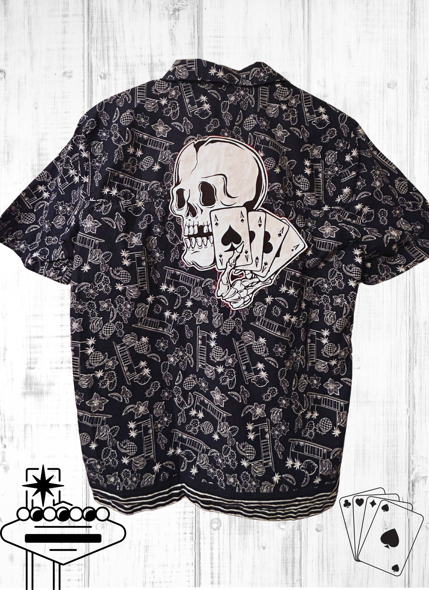 Back of Skeleton Cards Shirt
